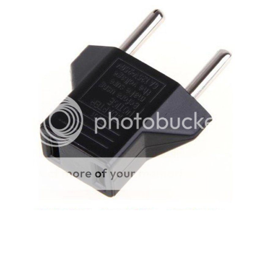 CHINA US to 2 Pin EU German AC Travel Power Adapter Plug Converter